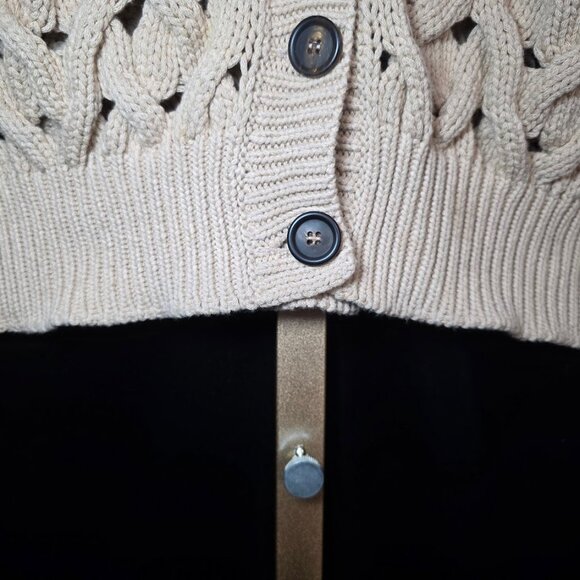 Brunello Cucinelli Cable Knit Buttoned Cardigan in Camel S - Picture 4 of 12